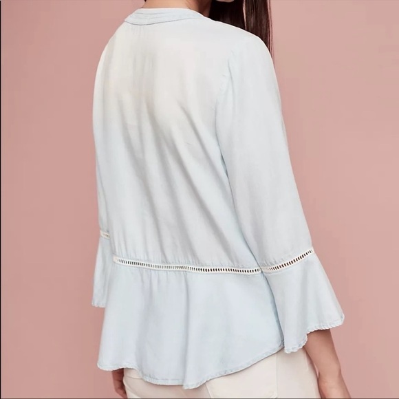 Cloth & Stone Light Blue Blouse - Picture 2 of 16